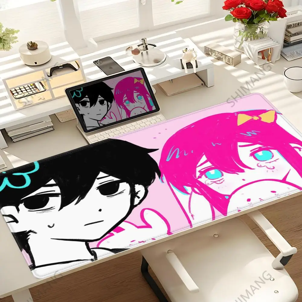 

Hot Video Game O_omori RGB Mouse Pad Large Gamer Mousepads Kawaii Cute Deskmat High-end E-sports Keyboard Pad 1000x500 mouse pad
