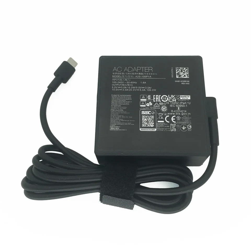 100W Laptop Ladekabel USB C Netzteil Kompatibel für ASUS ROG Ally X Dock ROG Flow X13 Z13 GV301 GV302 GZ301 ZenBook 14 14X UX5400 UX5401 Strix G18 G17 G16 G15 Zephyrus G16