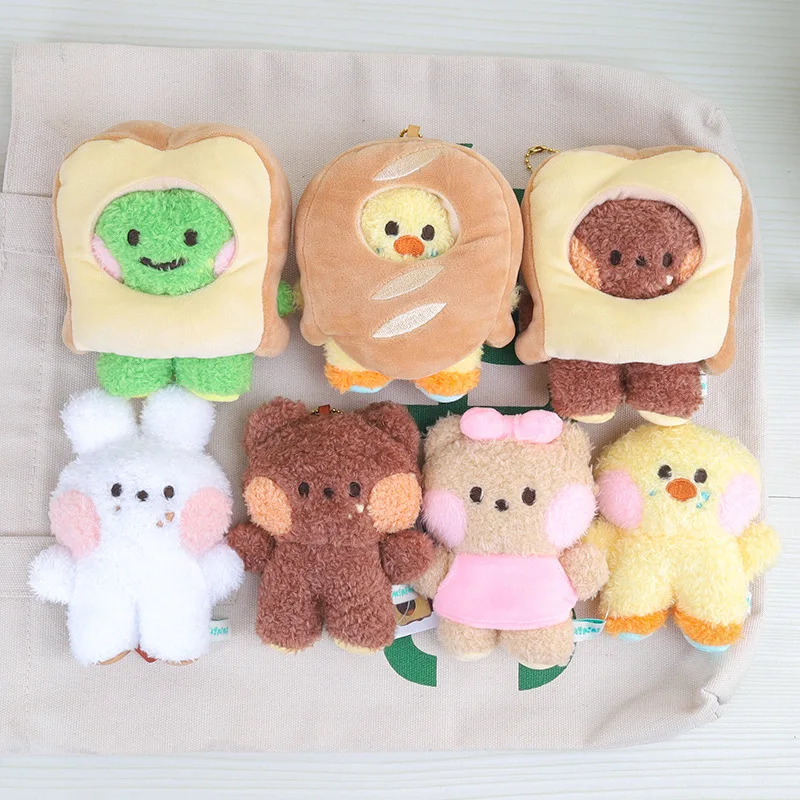 Porte-clés en peluche Line Friends Minini, série JxSeries, marron, Cony, Kawaii, Bnini, pendentif, dessin animé, anime, mignon, beurre