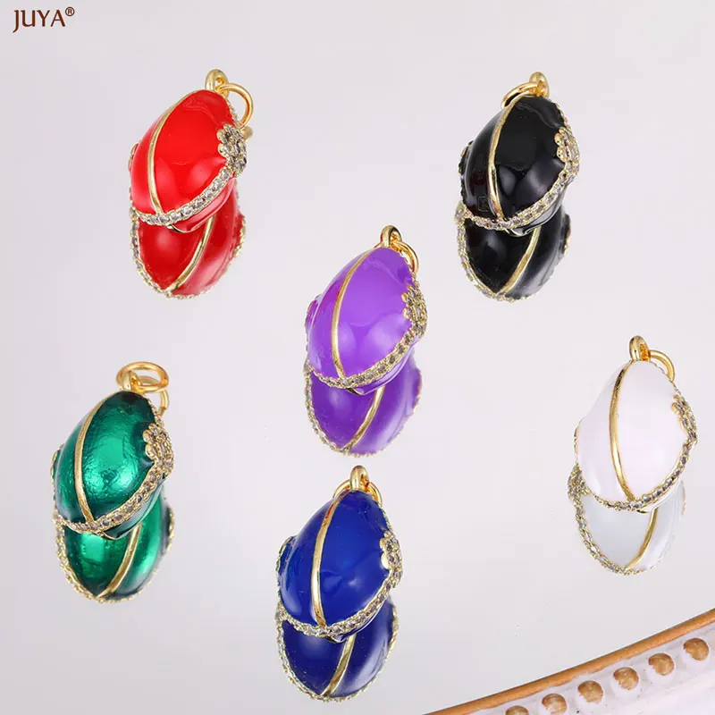 JUYA Zircon Evil Eye Charms Plated Gold Pendants Fit DIY Drop Earrings Necklaces Jewelry Making Accessories 2024 New image 4