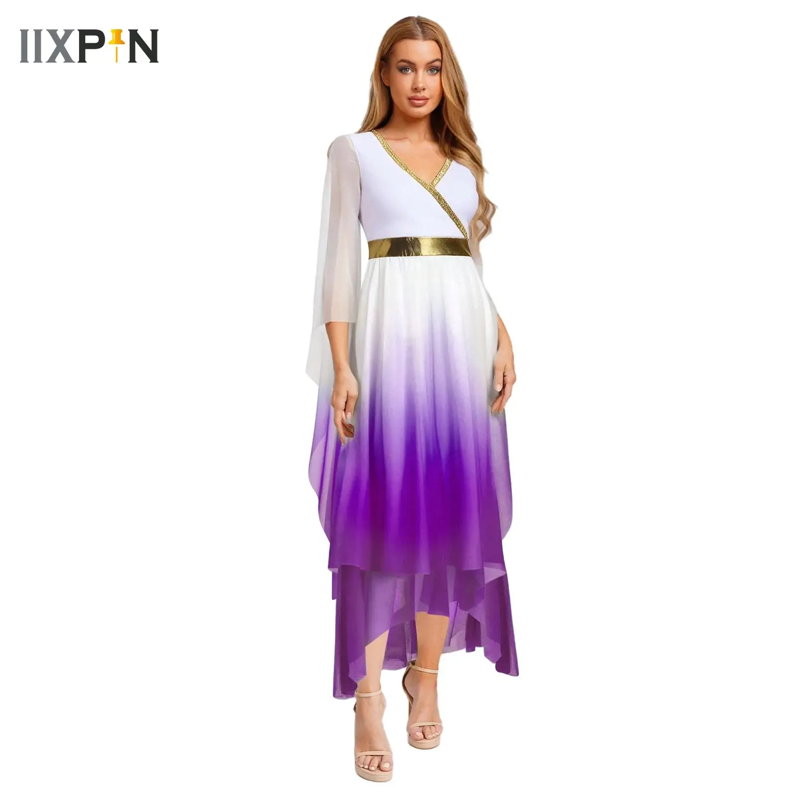 

Women Ancient Greek Athena Goddesses Princess Queen Cosplay Costume Halloween Cleopatra Toga Dress Sequin Split Roman Gown