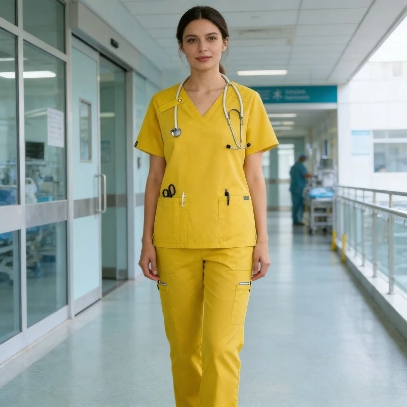 solid-color-medical-hand-washing-suit-set-icu-specific-surgical-gown-hospital-operating-room-doctor-and-nurse-work-clothes