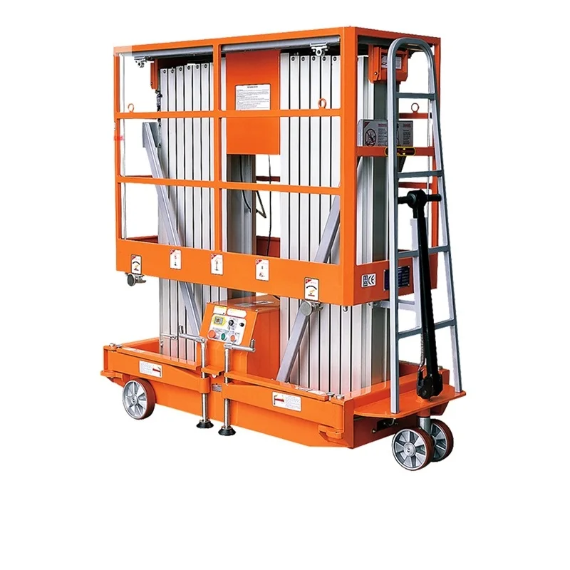 Man Lift Lightweight Electric Lifting Platform Ladder Lift Truck Aluminum Alloy Single Mast Aerial Work Platform