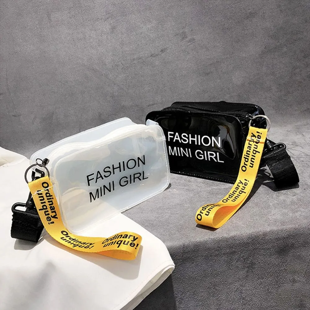 Fashion Mini Purses Clear Candy Color Handbags Shoulder Bag Transparent Jelly Bag Messenger Bag Crossbody Bags