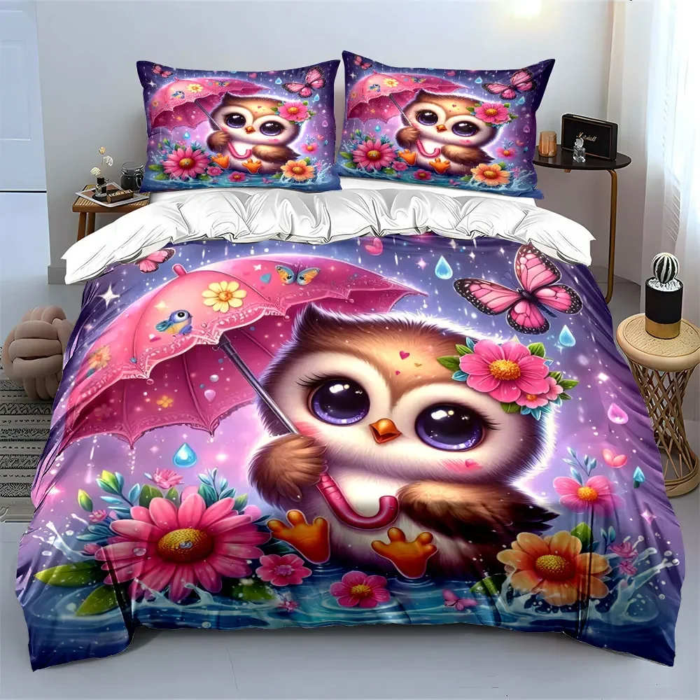 Cute Animal Umbrella Art Set Multiple sizes kid's and adults' bedroom Exquisite 3PC bedding set, gift