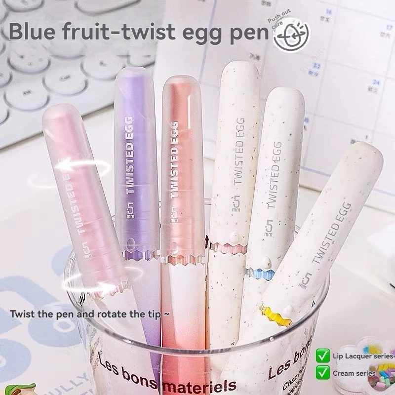 

3 шт. гелевые ручки languo Kawaii Egg, мягкие на ощупь, быстросохнущие, гладкие наконечники CS, черная гелевая ручка 0,5 мм для школьного письма, канцелярские принадлежности