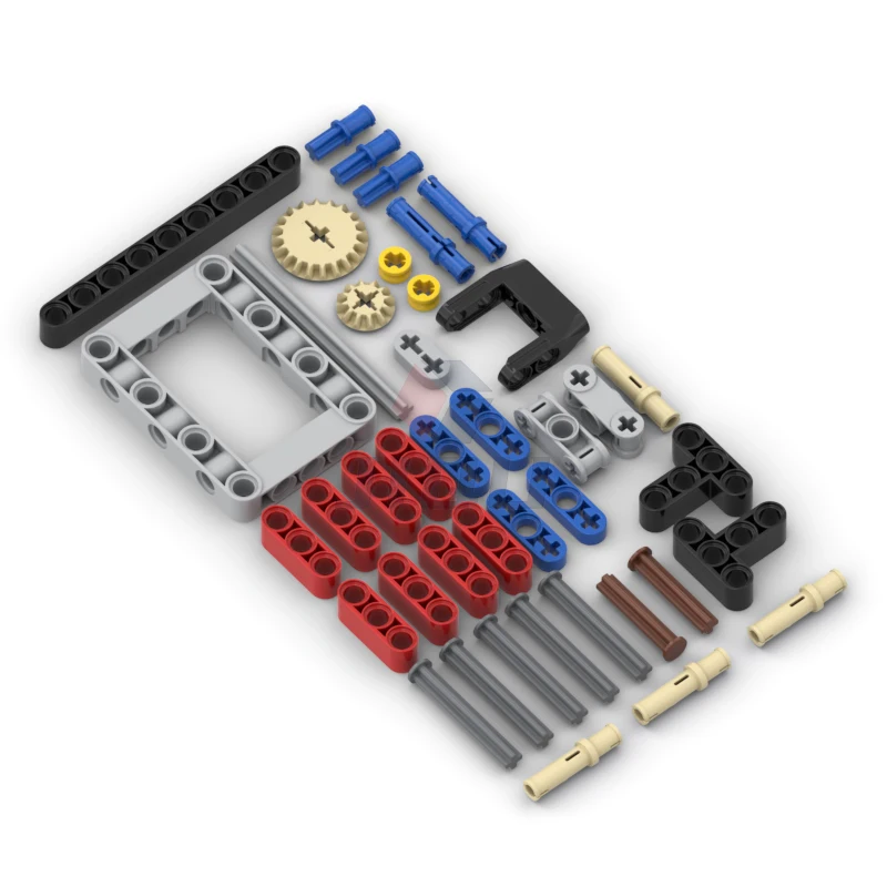 41 Pcs Tech เกียร์ Liftarm ขั้วต่อเพลาชุด MOC Building Blocks ใช้งานร่วมกับการวิเคราะห์รถพวงมาลัยอิฐ DIY ของเล่น