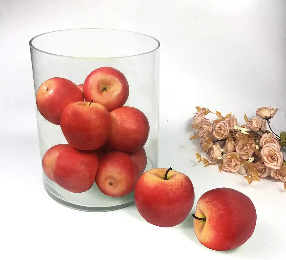 12 Stück künstliche grüne Äpfel aus Kunststoff, gefälschte Früchte, Kiwi, Simulationsfruchtmodell für Zuhause, Küche, Party, Fotoshooting, Dekoration – Detail 9