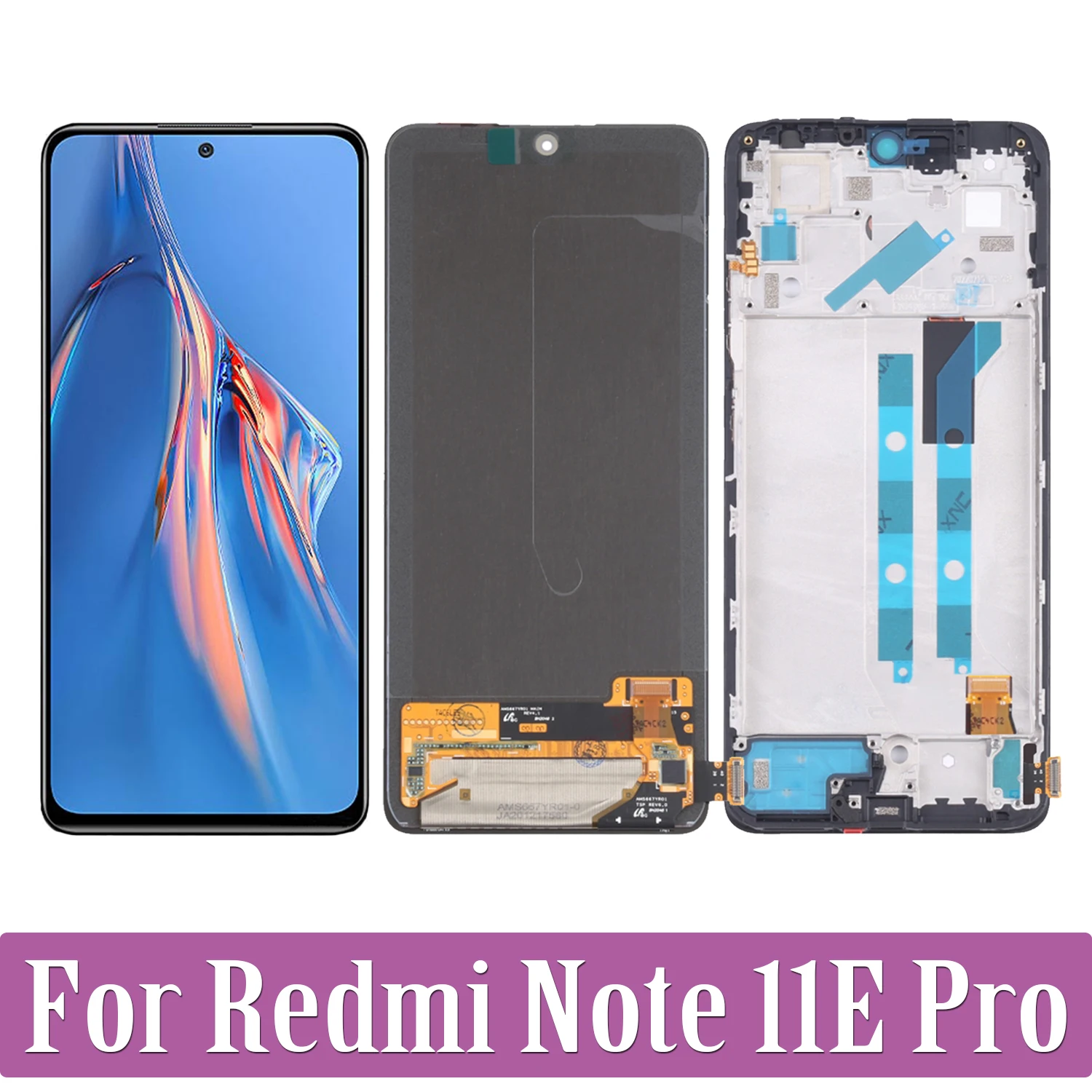 

AMOLED For Xiaomi Redmi Note 11E Pro 11EPro LCD Display Touch Screen Digitizer Assembly For Redmi Note11EPro LCD