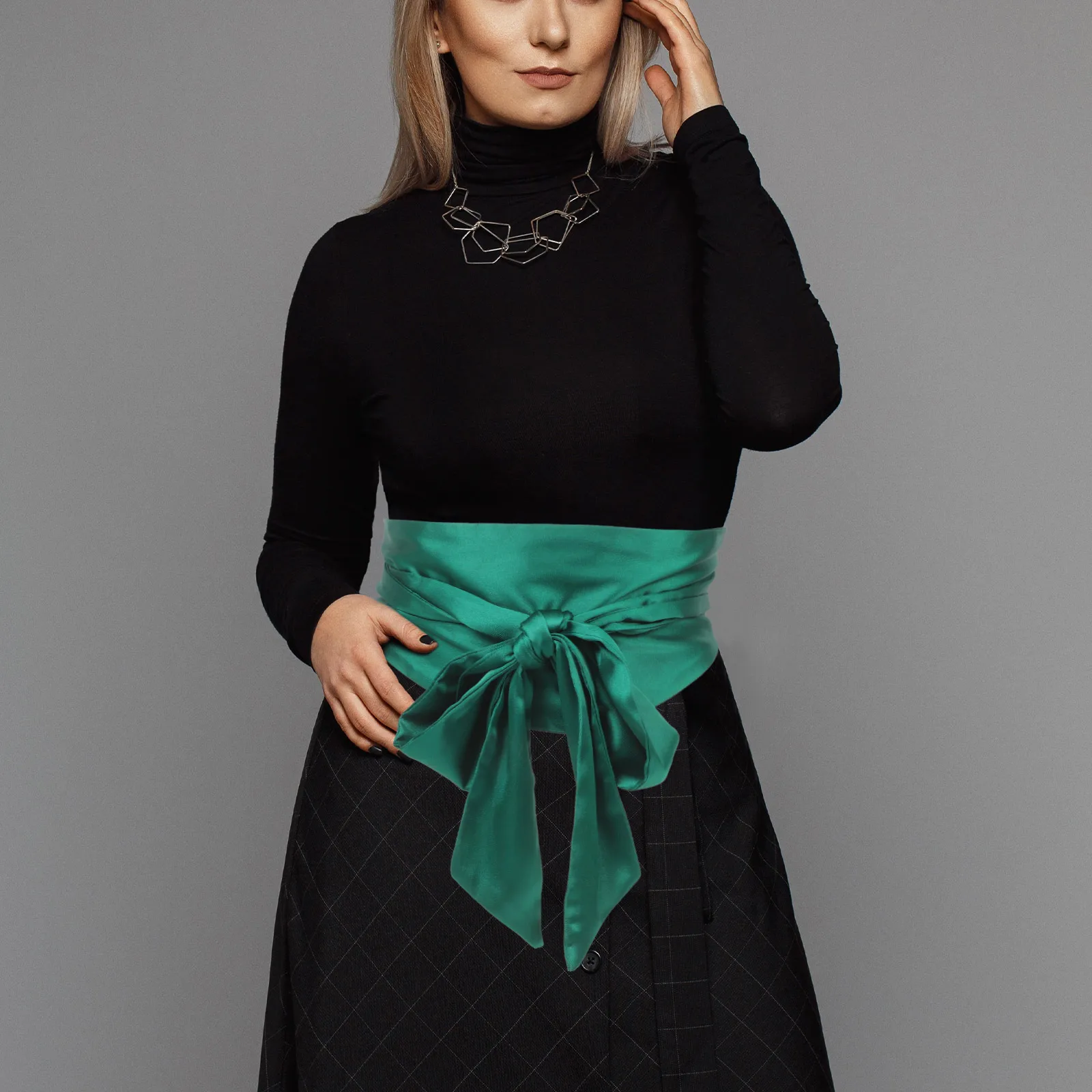 

Silk Sash Women Green Belts For Women Cloth Waist Tie Ribbon Belts Wide B Slimming Universal Size Fits Dresses
