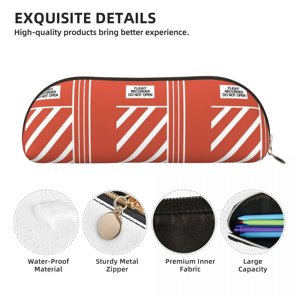 Flight Recorder Pencil Case Pen Holder Storage Stationery Supplies Large Capacity Pen Box Pencil Bag for Boys Girls Gifts