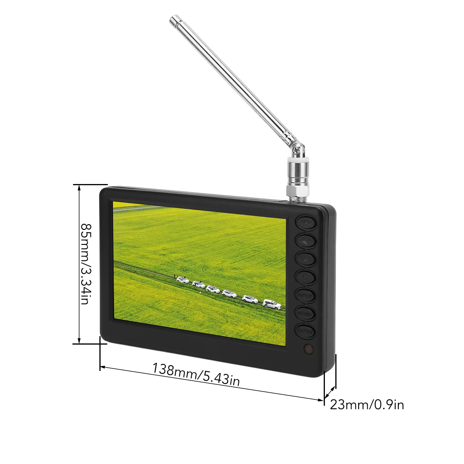5 Inch Portable Digital TV ISDB T Multiple Interface High Sensitivity Rechargeable Portable LED TV  TV Portable Digital TV
