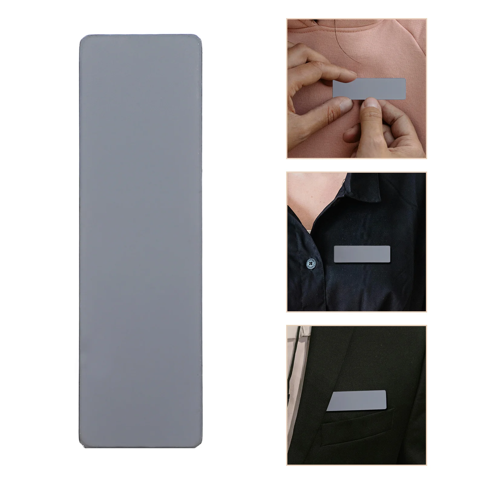 

10pcs Stainless Steel Name Tags Blank Metal Engraving Plates Diy Badge Holder For Office Door Desk Wall Id Nurse Badges Keychain