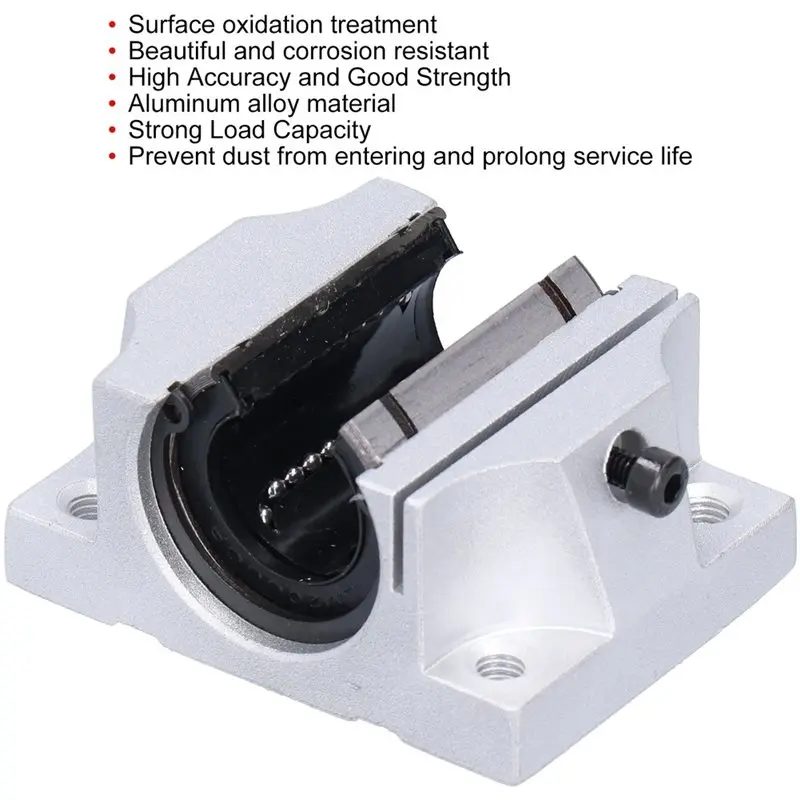 JHD TBR20UU 20Mm Bore Diameter Linear Ball Bearing Slide Block Unit Linear Slider Bearing Block