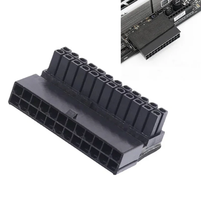 

ATX 24Pin Male To Female Turn Connector 90 Degree Right Angle Power Cable Adapter for Desktop PC Motherboard Power Supply