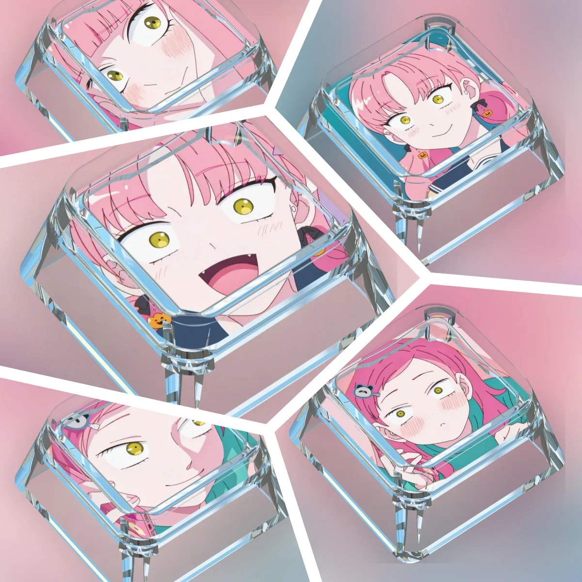 You and I Are Polar Opposites Anime Series Single Cute Keycap Miyu Suzuki Cross-axis Mechanical Keyboard Translucent Keycap Toy