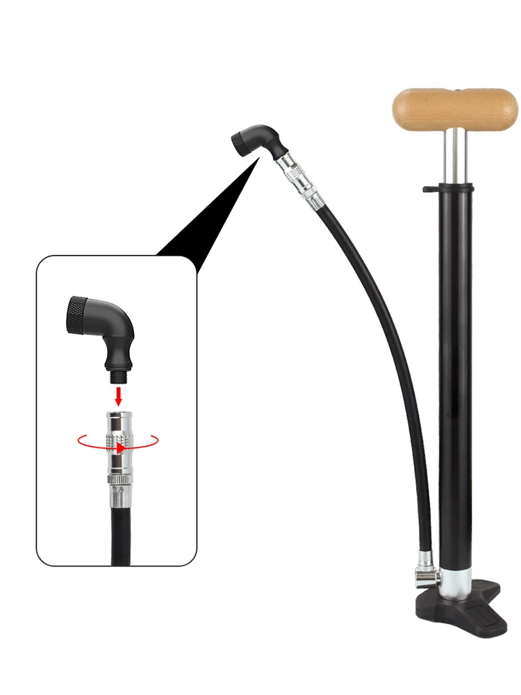 AliExpress NONE Portable 4-in-1 Bike Tire Air Chuck Pump Valve Adapter for Presta Schrader Dunlop Clik Valves & Balls 90 Degree Bicycle Inflator