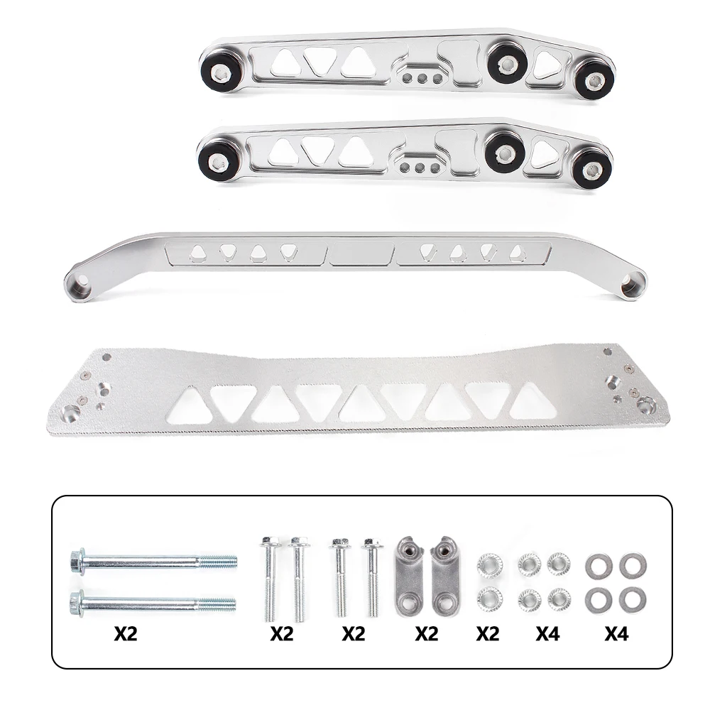 New Arrived BW Rear Lower Control Arms LCA Kit with Rear Subframe Brace with Rear Lower Tie Bar For Honda Civic 92-95 EG LAC007