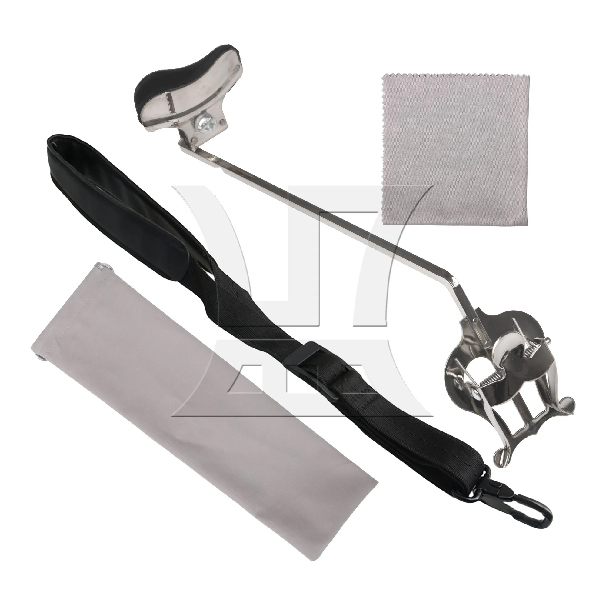 Saxophone Marching Lyre Clamp-On Sheet Clip with Neck Strap Storage Bag