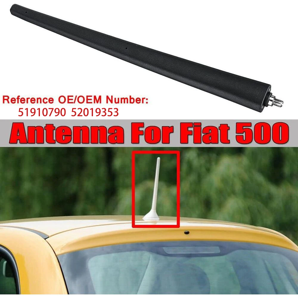 1Pcs Car Antenna For Fiat 500 Abarth 51910790 52019353 Black / White Car Exterior Replacement Accessories