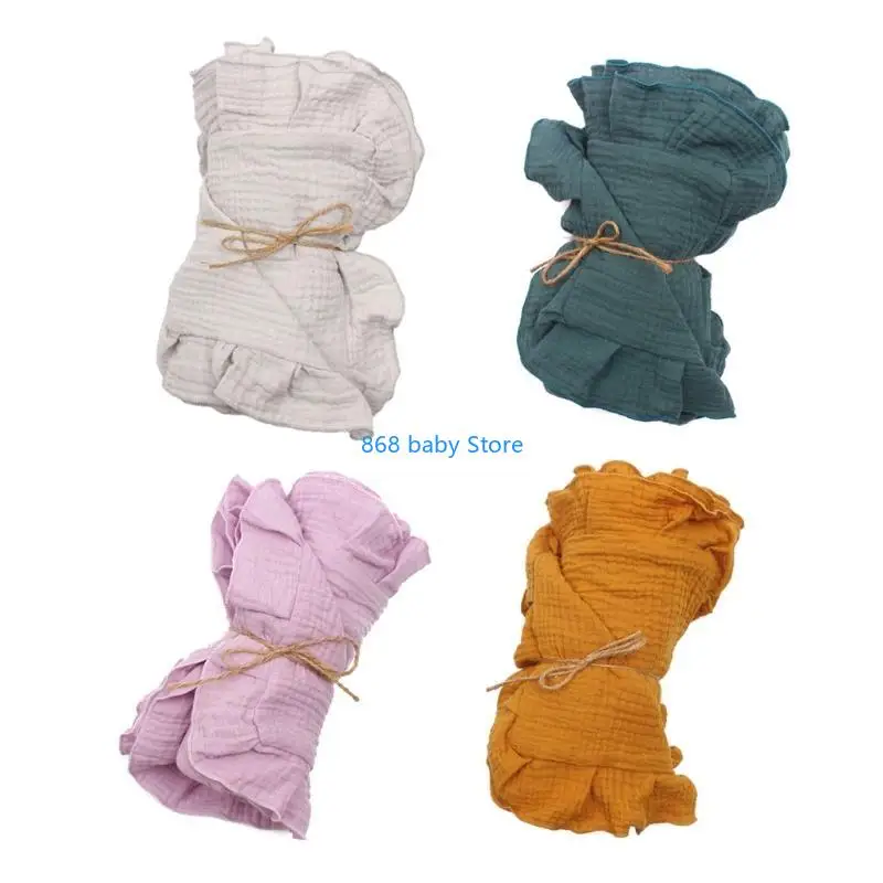 

29EE Baby Receiving Blanket Newborn Soft Cotton Bath Towel Infant Stroller Cover Bedding