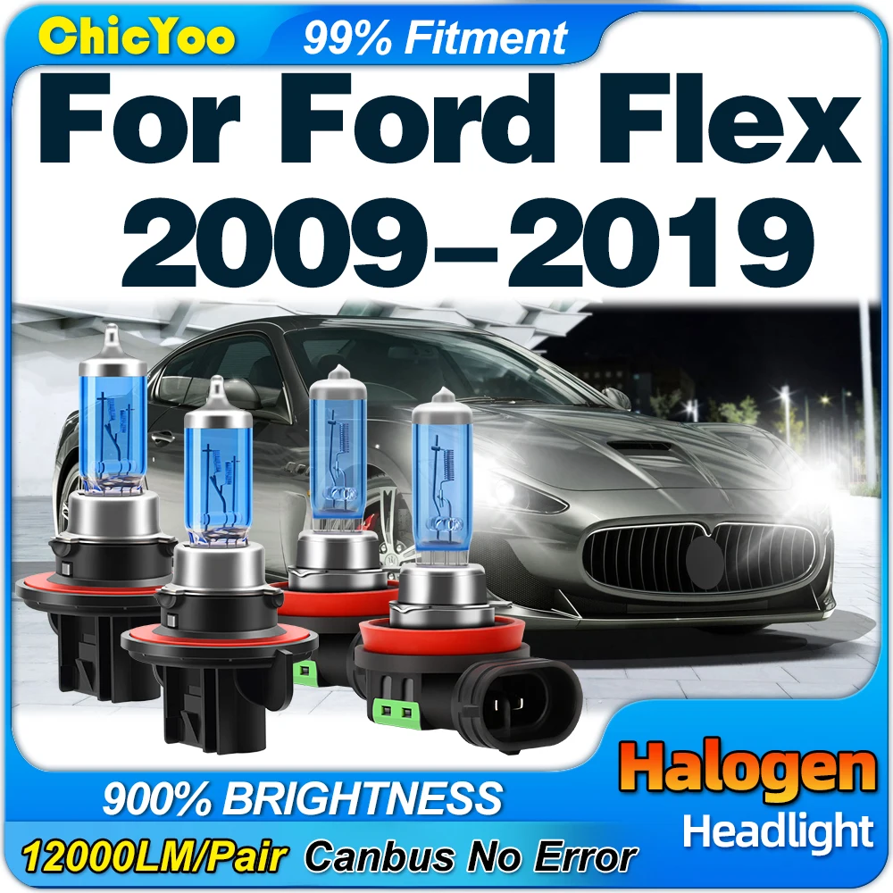 

200W Halogen Headlight Bulbs 6000K Super White Auto Headlamps 12V 24V For Ford Flex 2009-2012 2013 2014 2015 2016 2017 2018 2019