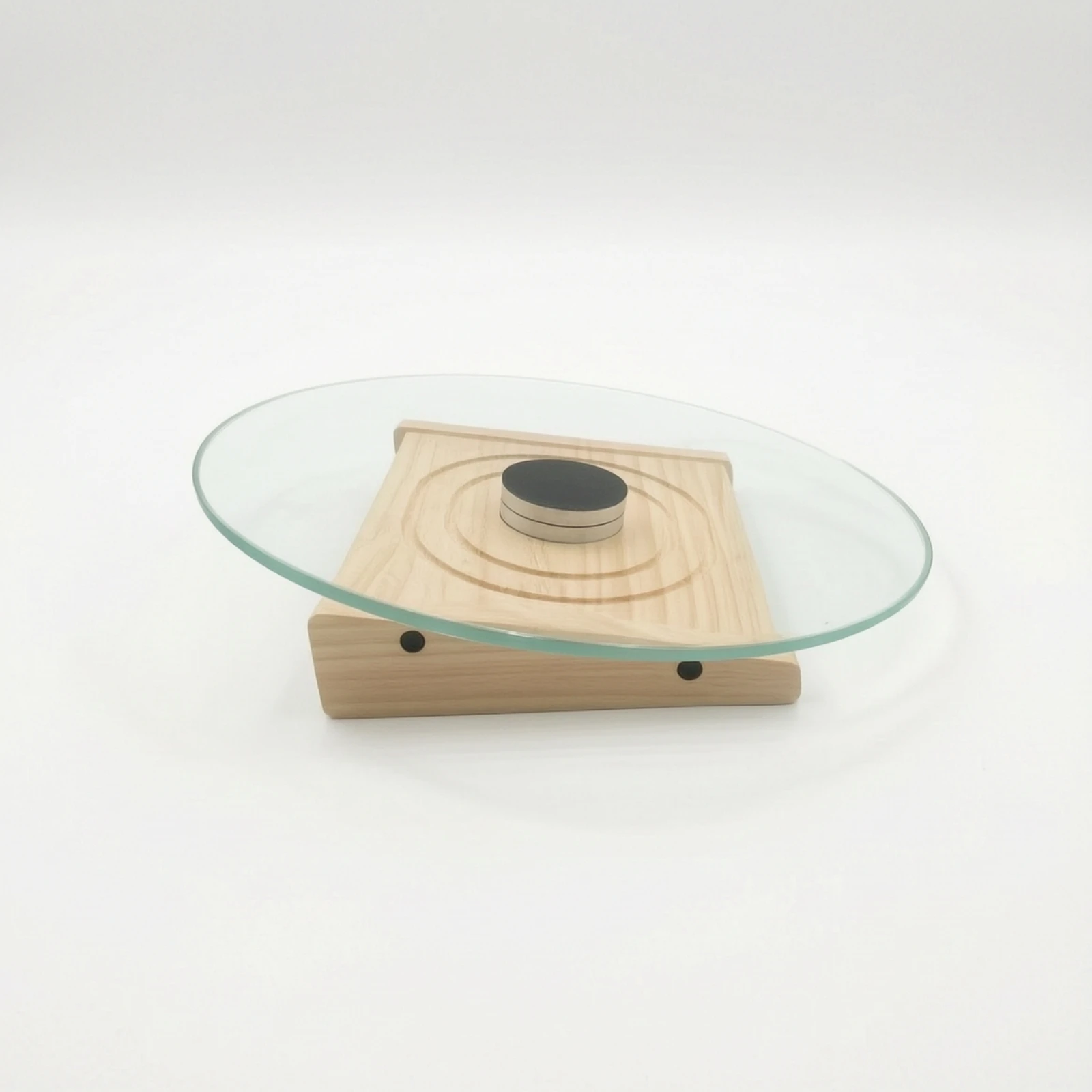 Imagen 3: Plataforma de ejercicio de baja altura para chinchillas con base de madera, rueda estable para chinchillas con soporte, superficie lisa