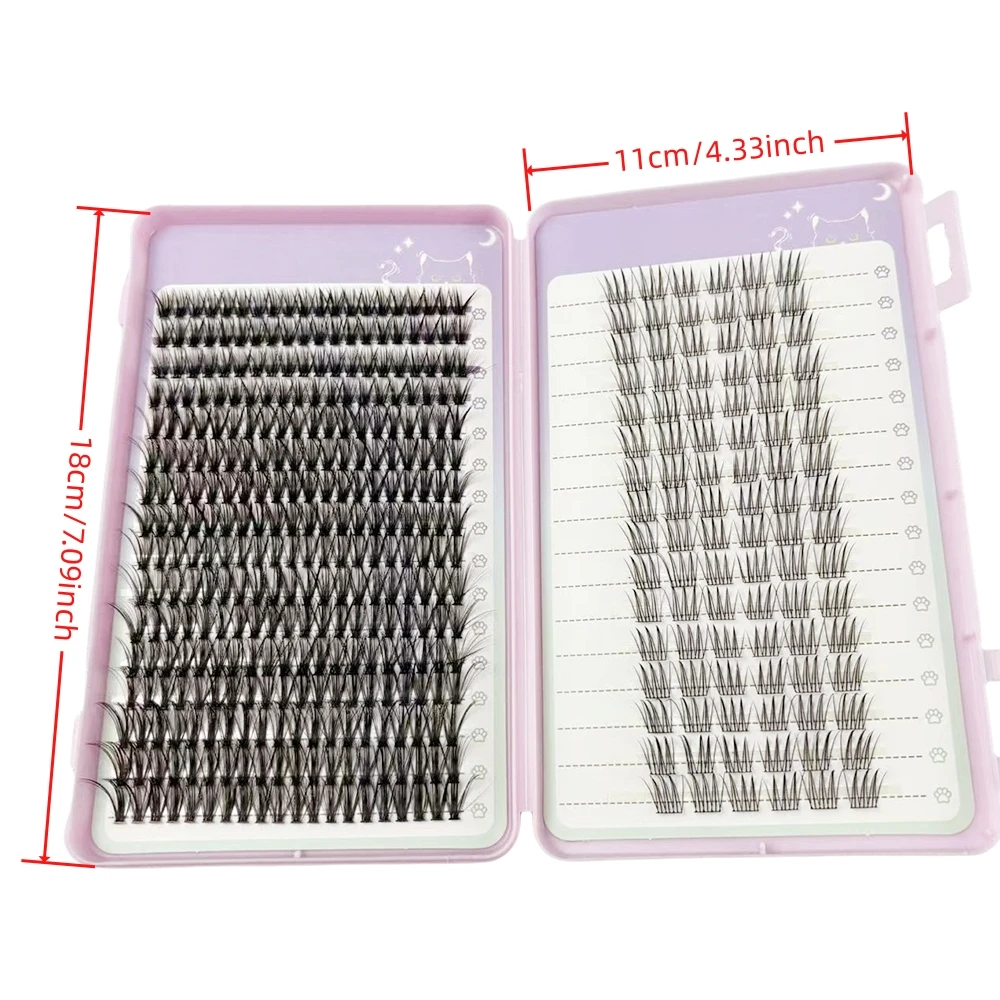 Mieszane rzęsy 9D z imitacji norek, 400 pakietów, naturalne przedłużanie rzęs, pojedyncze kępki rzęs, narzędzia do makijażu, rzęsy 10-16mm