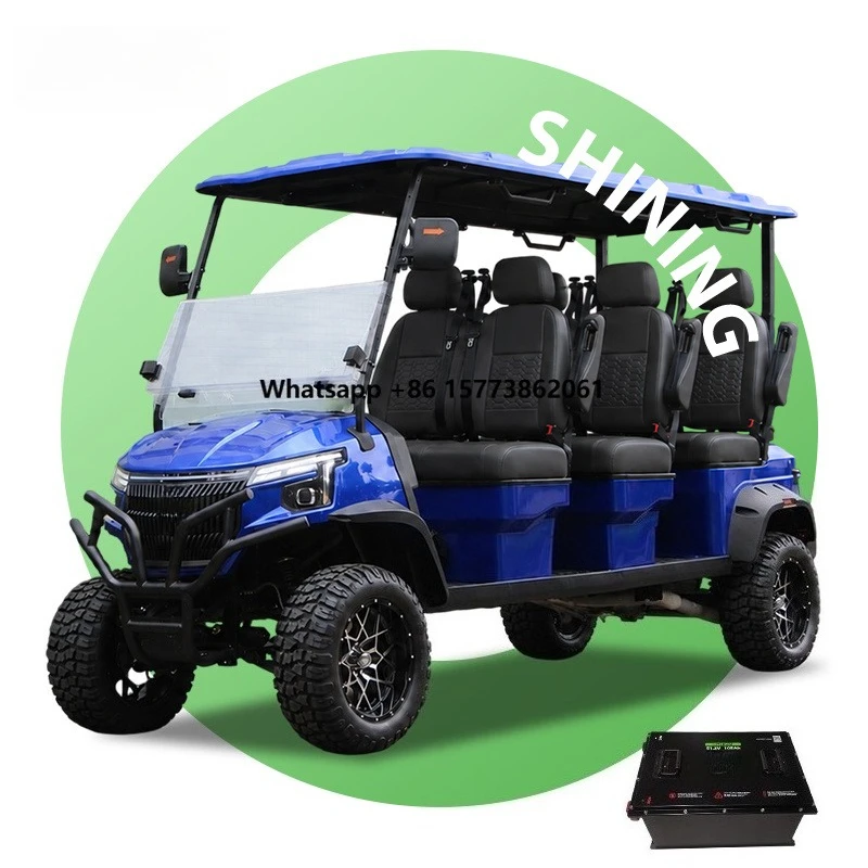 lsv Luxury Interior 6 Seat Electric Golf Cart CE Approved 72V Power Street Legal 5KW AC Motor 30-50Km/h