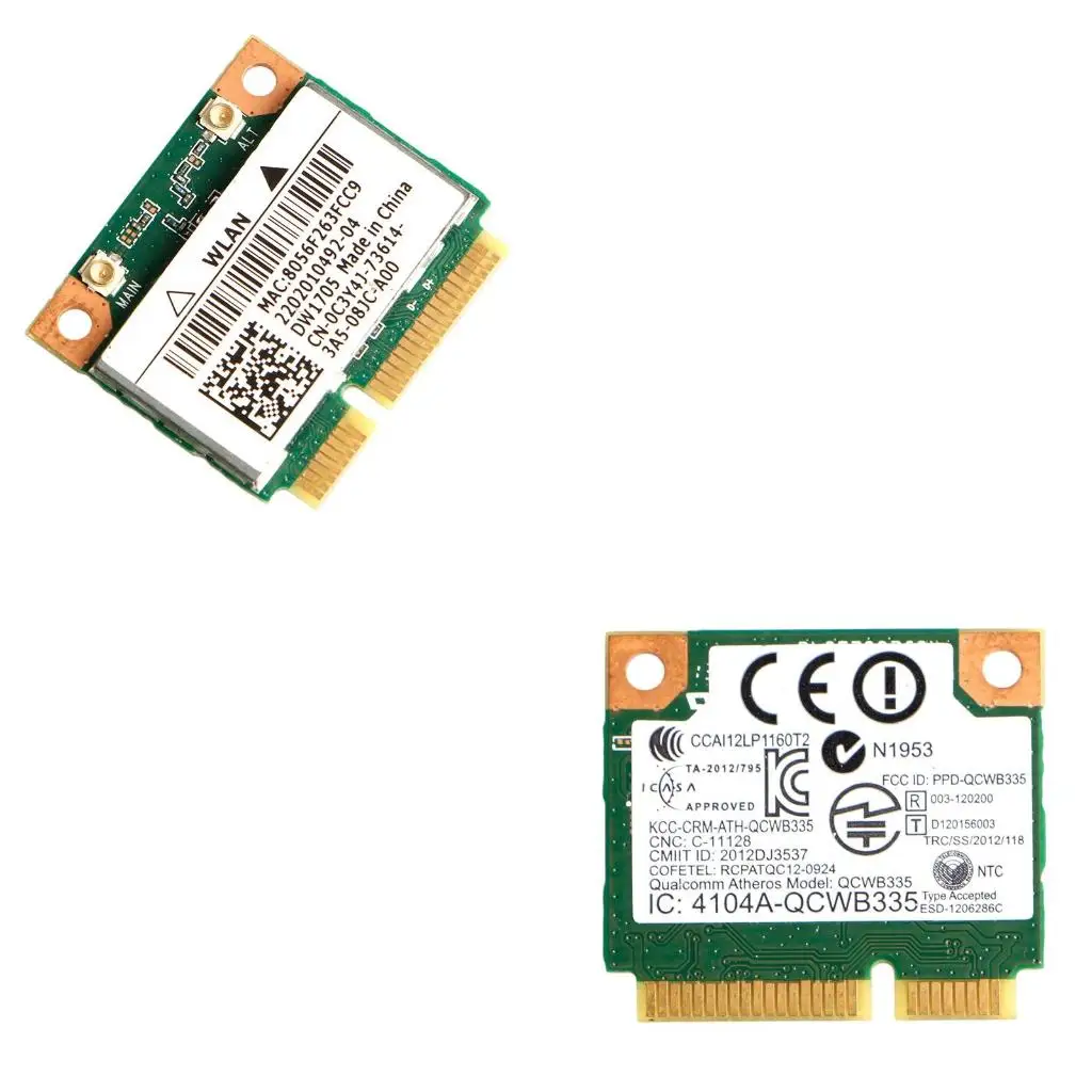 Mini Wifi Wireless PCI Notwork Card for Intel for Qualcomm Atheros QCWB335 for D
