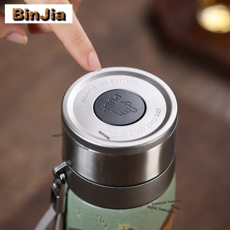 340ml Yixing Purple Clay Thermos Cup Vacuum Flasks Thermal Mug Insulated Cold And Hot Water Bottle Coffee Tea Tumbler For Cafes