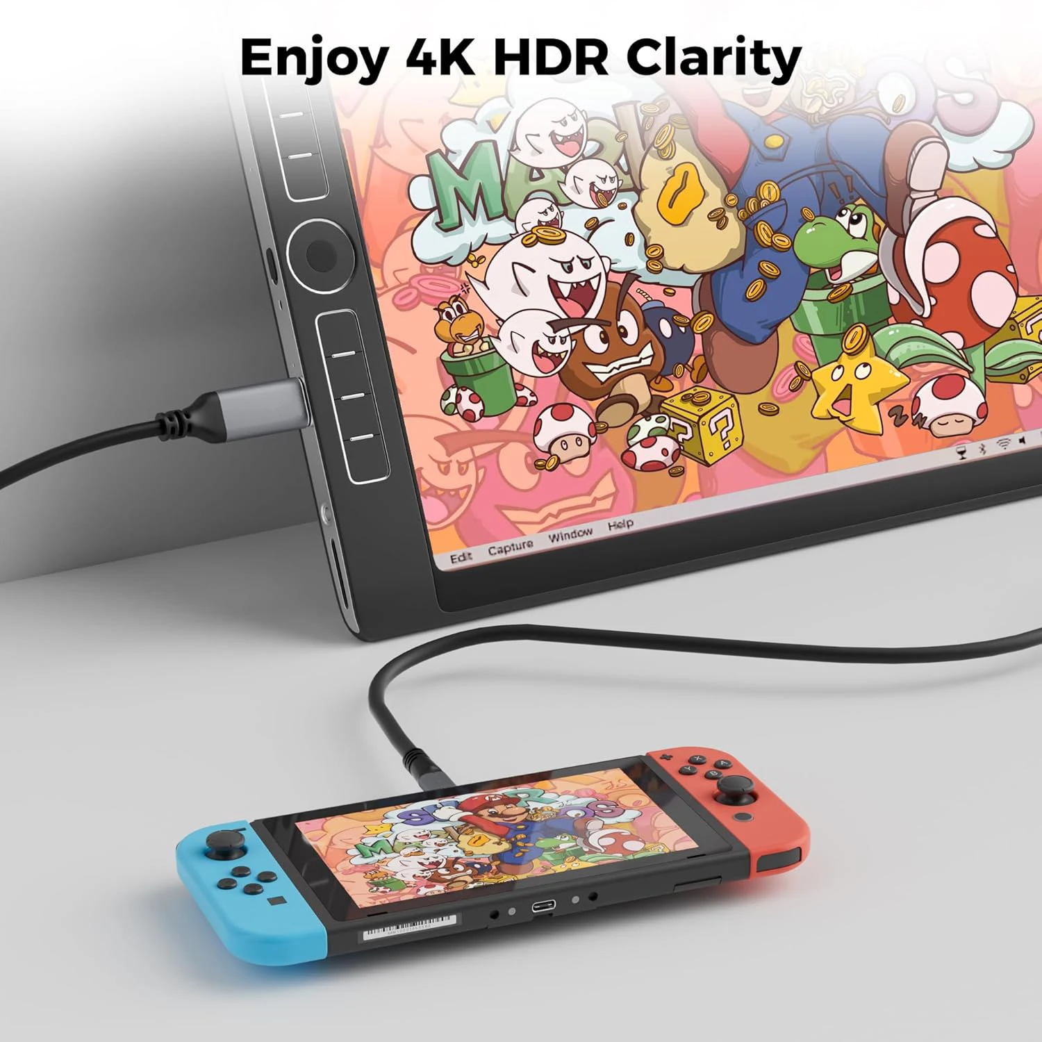 Cable USB C Thunderbolt3 a Mini HDMI compatible 4K @ 60Hz Compatible con Samsung Phone16/15 Series Macbook Pro Monitor portátil