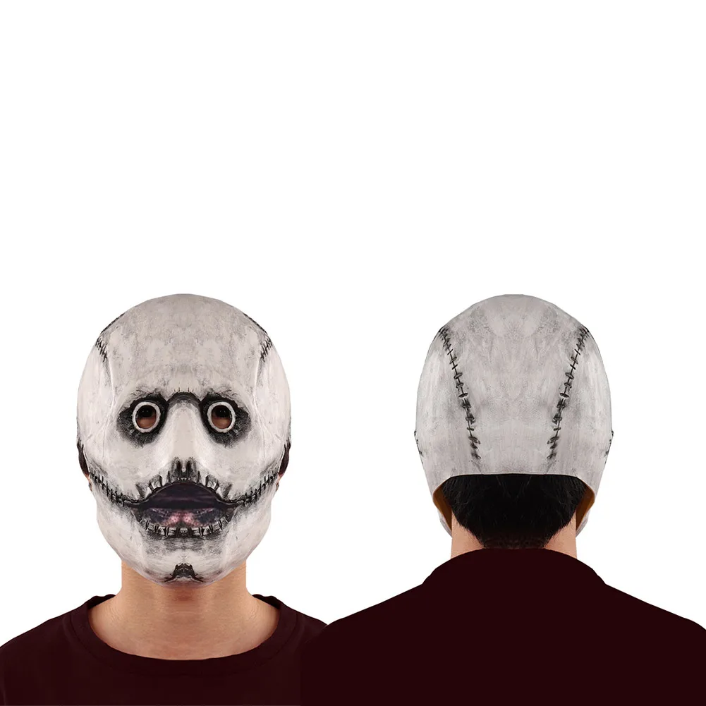 Banda de máscara de Cosplay para hombres, accesorios de disfraz de nudo de rol, máscara de Meredith, Jordison, tocado de látex, utilería de casco de mascarada de Halloween