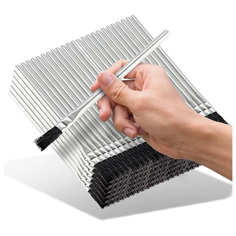 J1UL1N Acid Brushes - 144 Count 3/8Inch Horsehair Acid Flux Brushes, Great For Crafting, Welding, Home, School Or Shop Durable