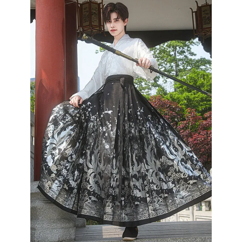 New Chinese horse dress men's ancient clothing Hanfu suit handed over performance clothing