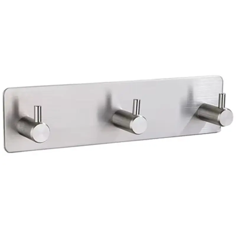 ABLK Ganchos autoadhesivos de acero inoxidable a prueba de herrumbre, gancho adhesivo para puerta de pared, bata, toalla de té, toallero, percha para ropa