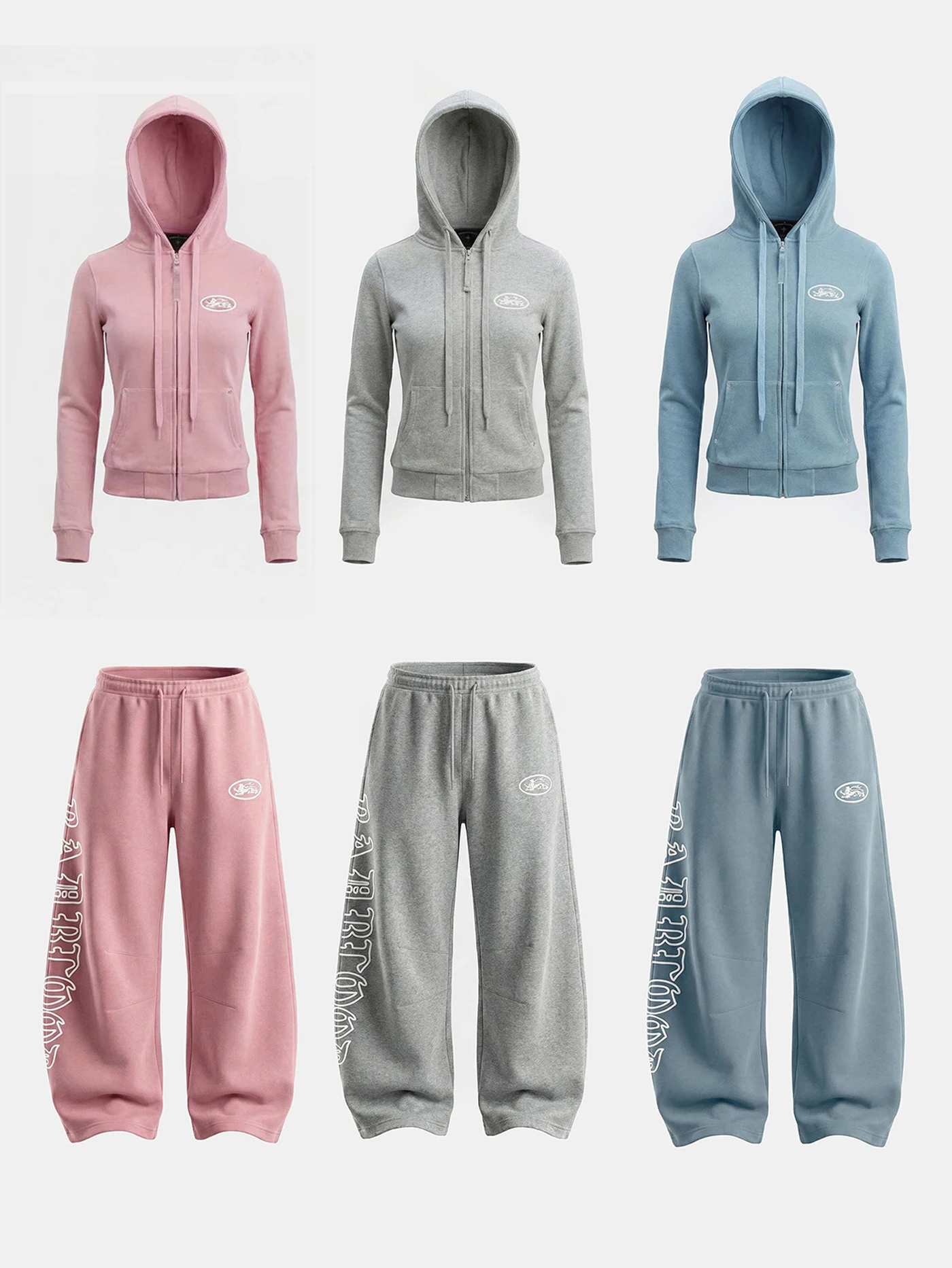 American Style Loose Fit Hoodie Women's Casual Outerwear Top Sporty Trendy Set Ladies Long Sleeve Zipper Closure Letter Pattern