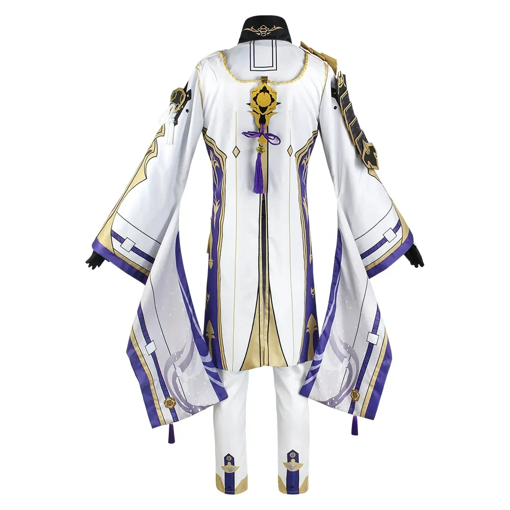 Disfraz de Genshin Impact para hombre y mujer, traje de Cosplay con peluca, uniforme para fiesta de Halloween