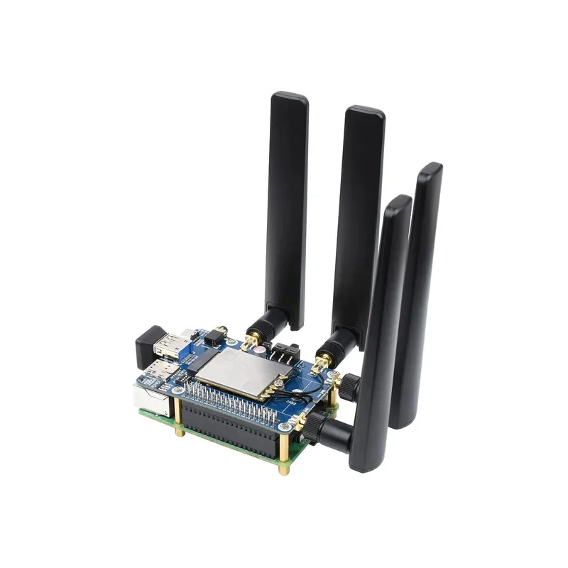 

Waveshare SIM8202G-M2 5G HAT for Raspberry Pi, quad antennas 5G NSA, multi-band, 5G/4G/3G, with case(optional)