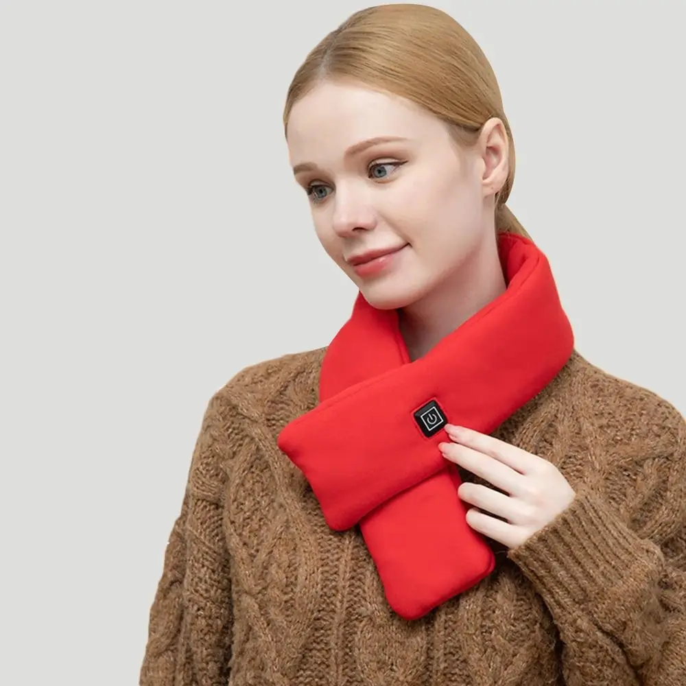 Mode hiver USB chauffage écharpe polaire température chaude écharpe température réglable doux électrique cou plus chaud Camping