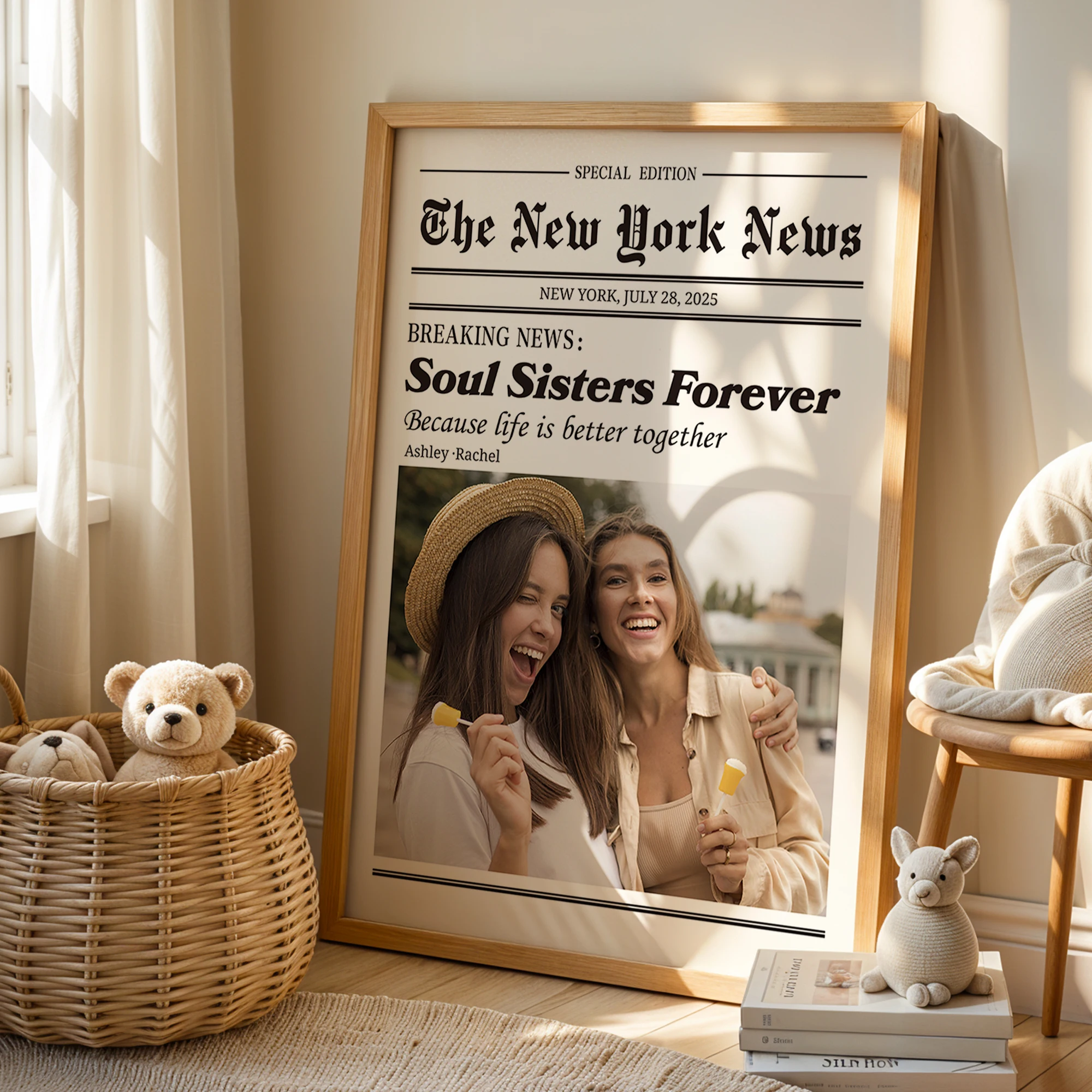 Personalized Custom Best Friend Declaration Wall Art Print Picture Canvas Poster Painting For Living Room Home Decor Gift