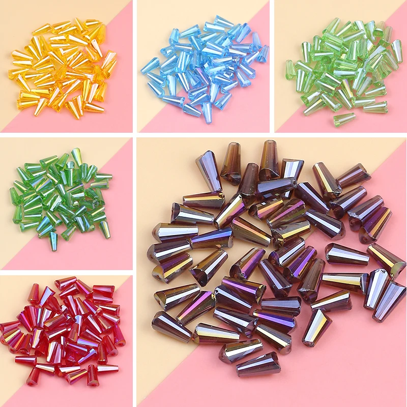 Exquisite Austrian tapered tower crystal bead 6x12mm/44pcs crystal color bead jewelry DIY bracelet necklace accessories