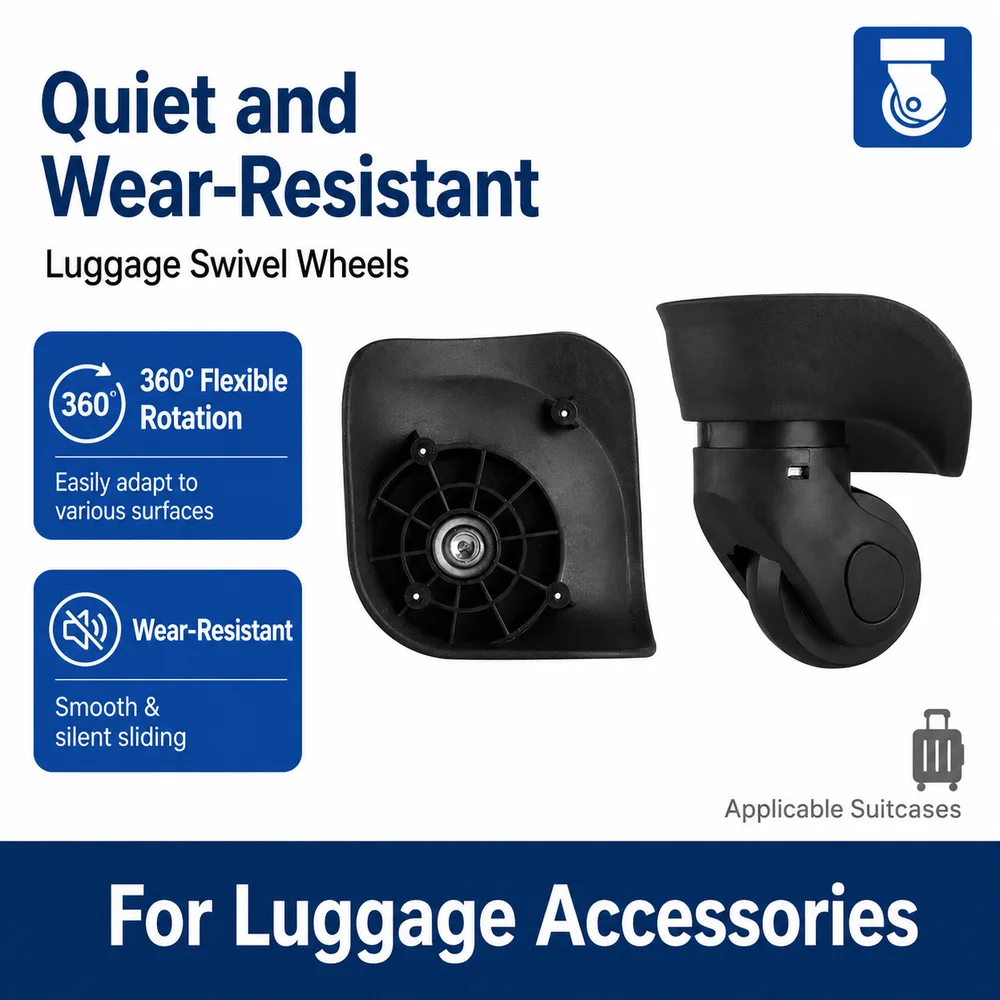 Universal Luggage Wheels For Ruijun Hongsheng A-08-18 Small Single Roller 360° Swivel Heat-Resistant Wear-Proof Suitcase Parts