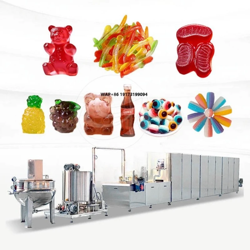 150 kg 300kg 600kg Per Hour Fully Automatic Vitamin Gummy Candy Sweet Bear Mould Filling Stuffer Machine