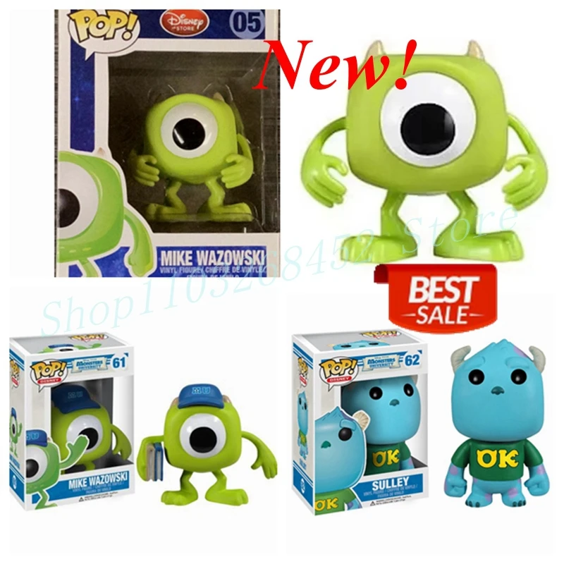 2024 New Funko POP Monsters University Disney #05 MIKE WAZOWSKI #61 Sulley #62 Sullivan Vinyl Action Figure Toys Dolls Gifts