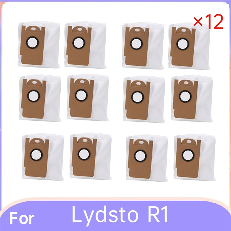 -A25M 12 قطعة أكياس غبار لملحقات Lydsto R1 أكياس غبار مدمجة لتدوم وتعمل بشكل جيد