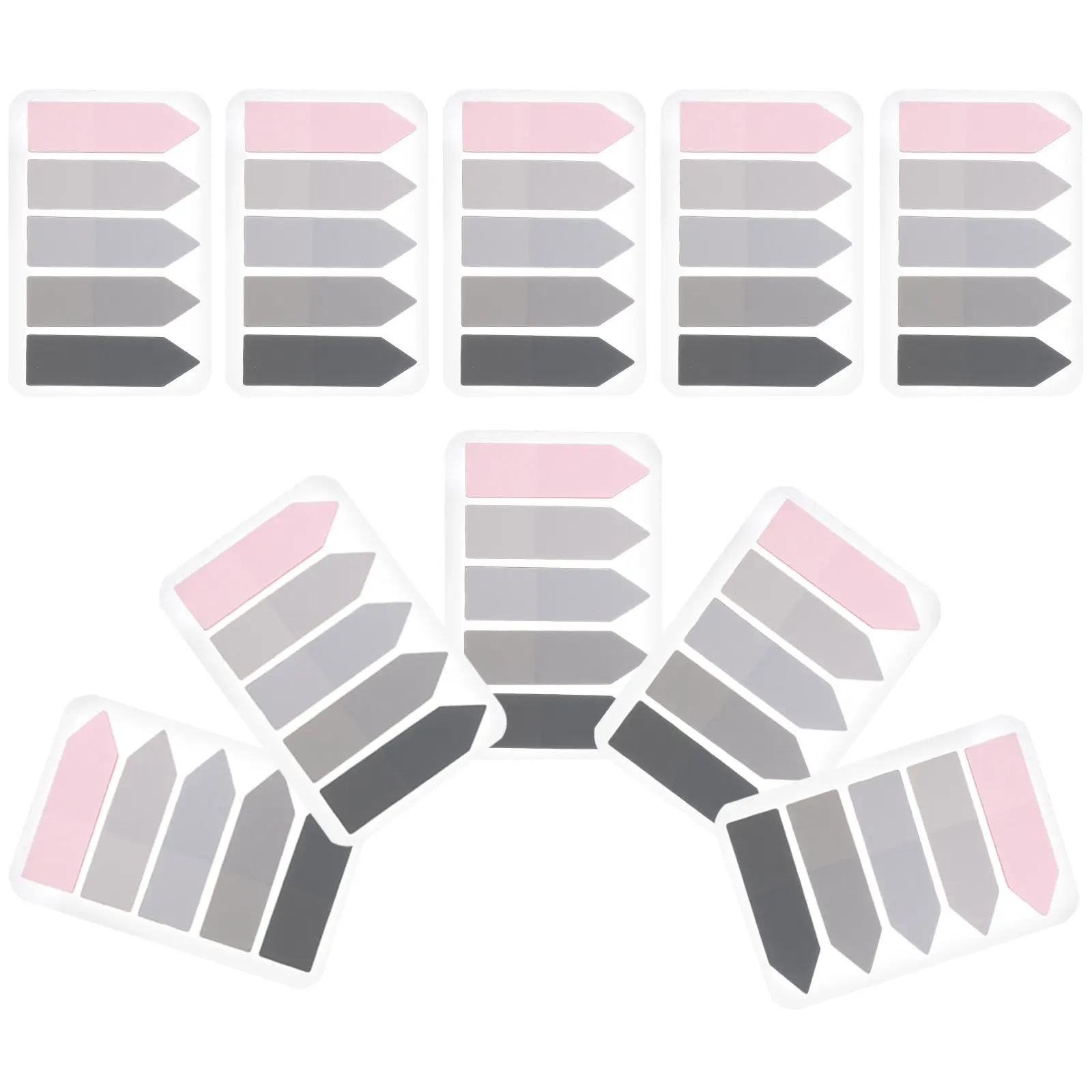 10Sets Transparent Colorful Arrow Label Tabs Paper Page Markers for Note Taking Highlighting Indexing Reading Bookmarks Office