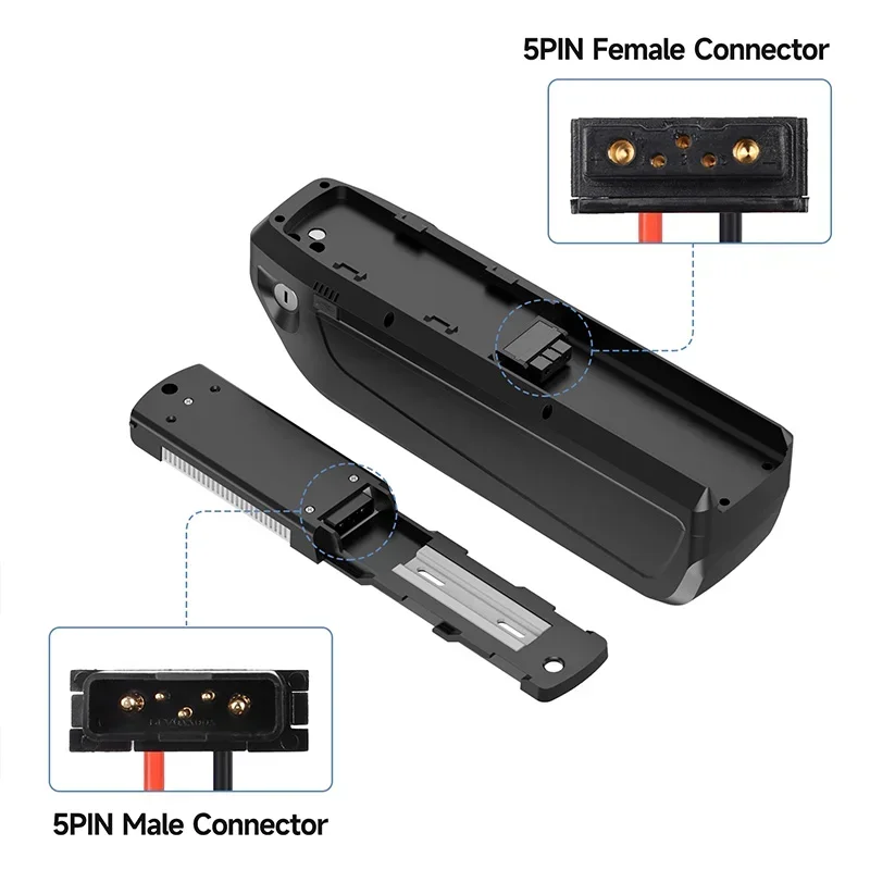 50A XT60 to 4/5/6Pin Adapter Battery Box Discharge Connector E-Bike Power Battery Base Replacement Part for Hailong G80/1 10AWG
