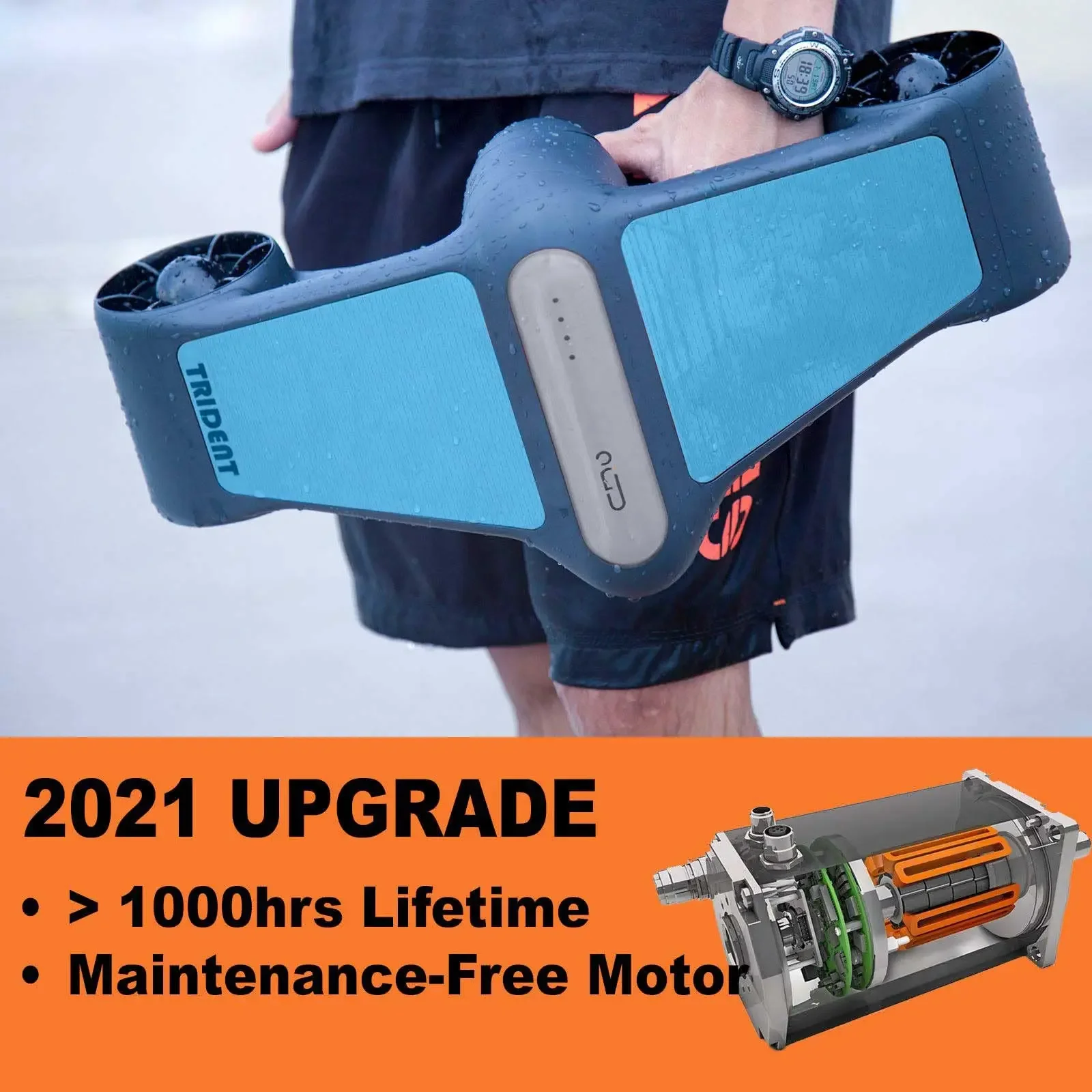 GENEINNO S1 Plus Scooter subacuático, scooter de mar deportes acuáticos piscina buceo libre snorkel para niños adultos