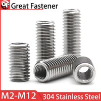 10/5/2pcs 304 Stainless Steel Internal and External Thread Nut M2 M3 M4 M5 M6 M8 M12 Thread Adapter Insert Screw Protector Nuts